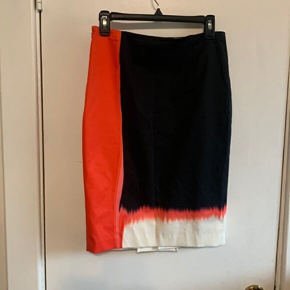 Elie Tahari EUC black/pink pencil skirt Size 4 - Picture 1 of 7